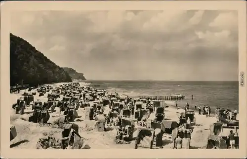 Ansichtskarte Sellin Strand 1955