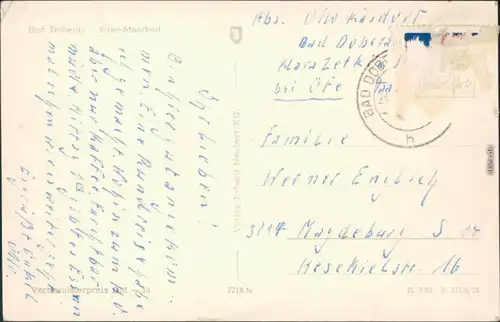 Ansichtskarte Bad Doberan Eisen-Moorbad 1961