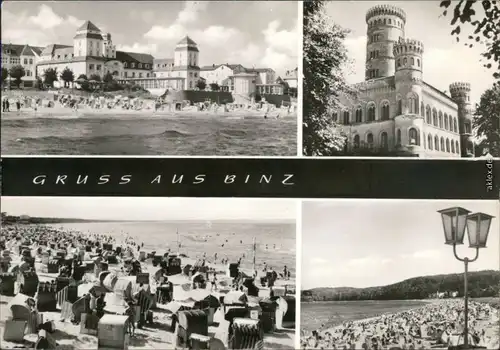 Ansichtskarte Binz (Rügen) Strand, Jagdschloss Granitz, Häuser 1978