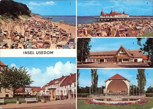 Ansichtskarte Ückeritz Usedom Ahlbeck Damerow Heringsdorf Insel 1985