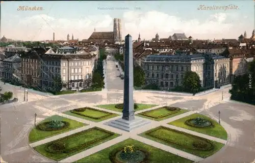 Ansichtskarte München Karolinenplatz 1906