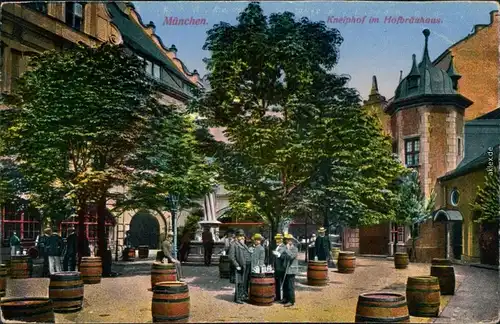 Ansichtskarte München Kneiphof im Hofbräuhaus 1914