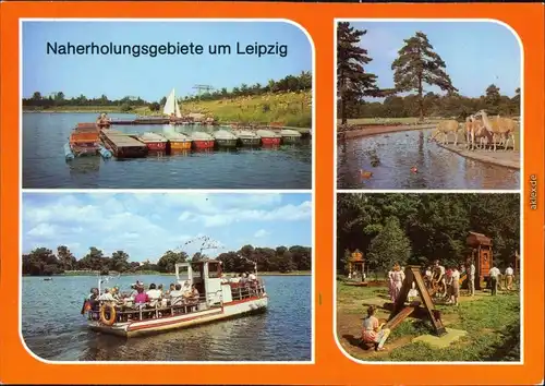 Leipzig Naherholungsgebiet Kulkwitzer See, Wildpark, Tiergehege 1986