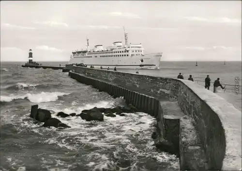 Ansichtskarte Warnemünde-Rostock Fährschiff der DR "Warnemünde" 1978