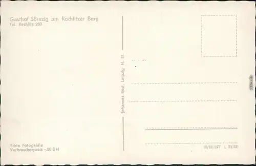 Ansichtskarte Sörnzig Gasthof Sörnzig 1960