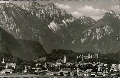 Ansichtskarte Füssen Panorama-Ansicht 1957