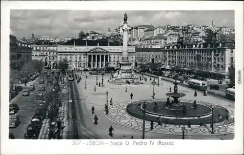 Ansichtskarte Lissabon Praca d Pedro IV 1962 