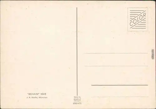 Ansichtskarte  Dampflokomotive "Behaim" 1848 1985