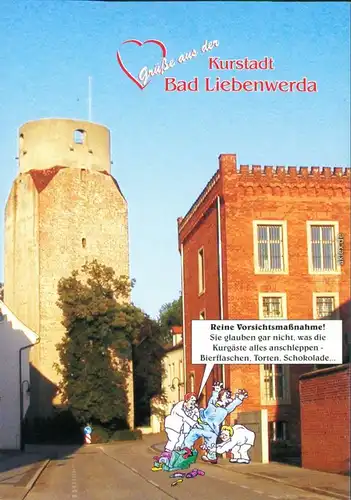Ansichtskarte Bad Liebenwerda Humor: Lubwartturm 2000