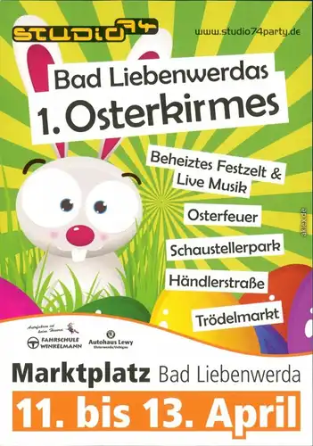 Bad Liebenwerda Reklame & Werbung: 1. Osterkirmes in Bad Liebenwerda 2000