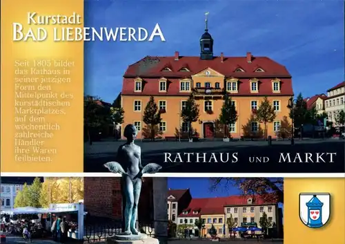 Ansichtskarte Bad Liebenwerda Rathaus, Marktplatz 2000