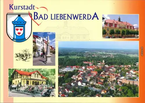 Bad Liebenwerda Postsäule, Haus des Gastes, Luftbilder, Rathaus 2000