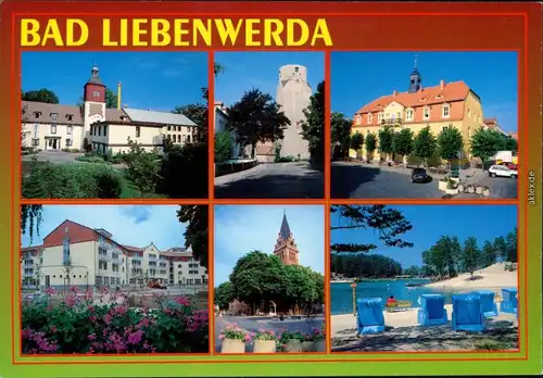 Bad Liebenwerda Lubwartturm, Rathaus, Waldbad, Eisenmoorbad,  Rheumaklinik 1995