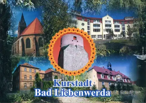 Ansichtskarte Bad Liebenwerda Kurhaus, Nicolaikirche/Nikoleikirche 1995