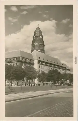 Ansichtskarte Innere Altstadt-Dresden Neues Rathaus 1955