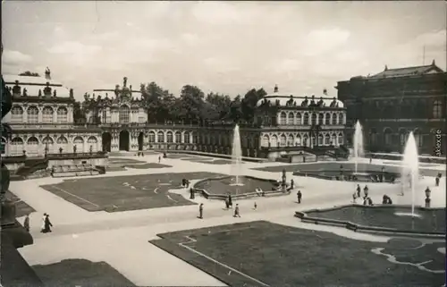Ansichtskarte Innere Altstadt-Dresden Dresdner Zwinger 1955