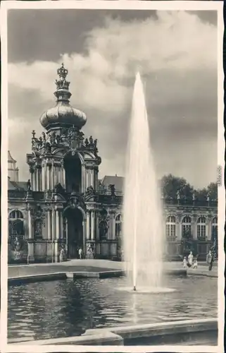 Innere Altstadt-Dresden Dresdner Zwinger - Kronentor, Springbrunnen 1960