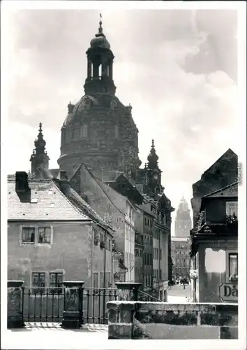 Ansichtskarte Innere Altstadt-Dresden Frauenkirche 1989