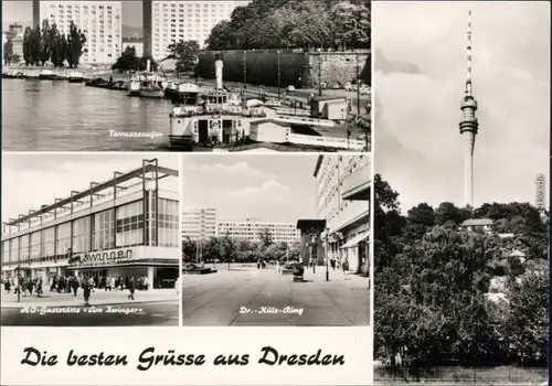 Dresden Brühlsche Terrasse / Terassenufer, HO-Gaststätte "Am Zwinger" 1969