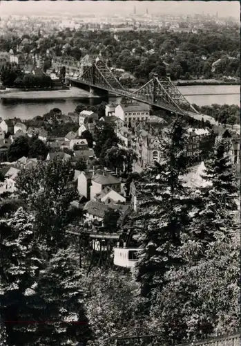 Loschwitz-Dresden Körnerplatz, Blaue Wunder / Loschwitzer Brücke,  1962