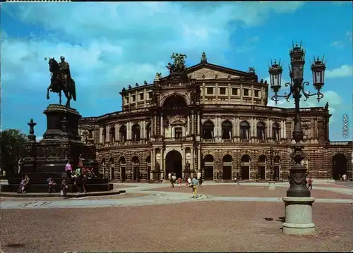 Innere Altstadt Dresden Semperoper - Außenansicht Ansichtskarte g1988