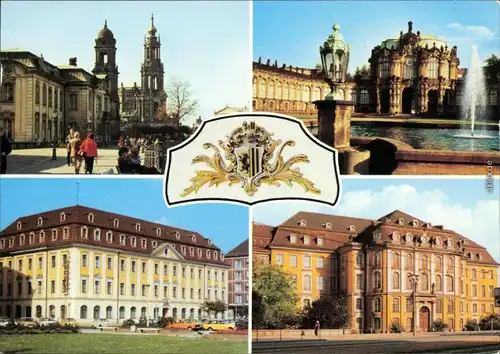 Dresden Terasse, Zwinger, Gewandhaus, Landesmuseum Sächsische Volkskunst g1990