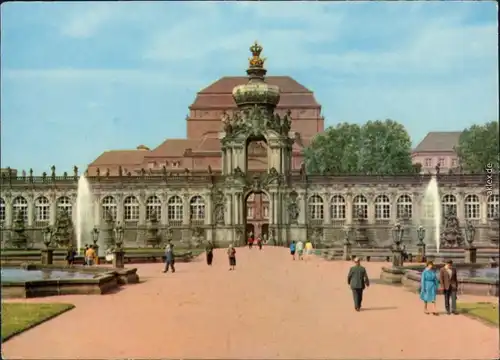Ansichtskarte Innere Altstadt-Dresden Dresdner Zwinger - Kronentor 1963