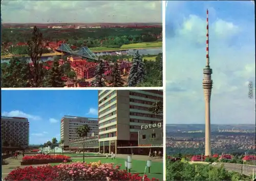 Pappritz Dresden Loschwitzhöle   Blauem Wunder Prager Straße  Fernsehturm 1986