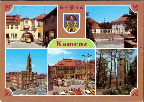 Kamenz Kamjenc Klostertor, Lessingmuseum, Rathaus, Platz der Befreiung g1985
