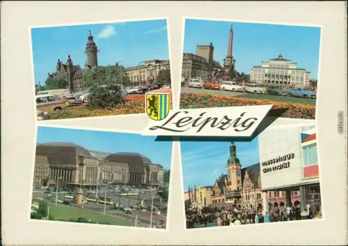 Leipzig Neues Rathaus, Karl-Marx-Platz, Hauptbahnhof, Altes Rathaus 1966