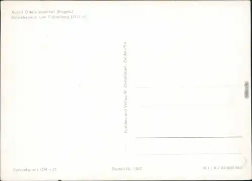 Ansichtskarte Oberwiesenthal Fichtelberg-Schwebebahn / Seilbahn 1963