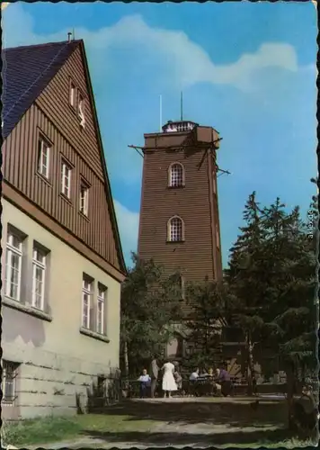 Ansichtskarte Stützengrün Kuhberg im Erzgeb. mit Prinz-Georg-Turm 1962