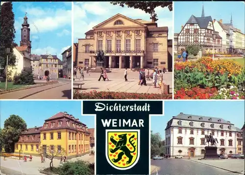 Weimar Schloß, Deutsches Nationaltheater, Markt  Platz der Demokratie 1983