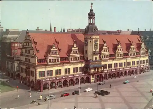 Ansichtskarte  Leipzig Altes Rathaus 1957