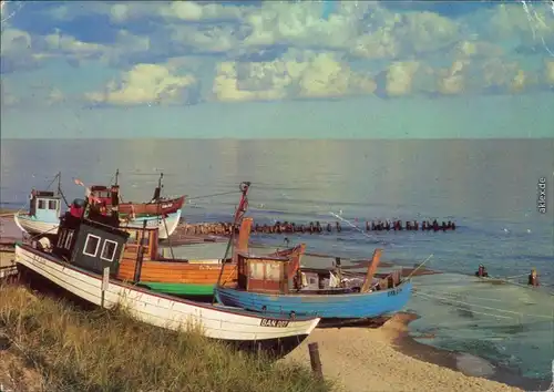 Mecklenburg Vorpommern Grüße von der Ostsee: Fischerboote, Strand, Meer g1981