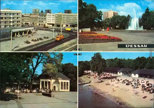Dessau Roßlau Wilhelm-Pieck-Straße Teehäuschen  Stadtpark, Strandbad Adria 1976