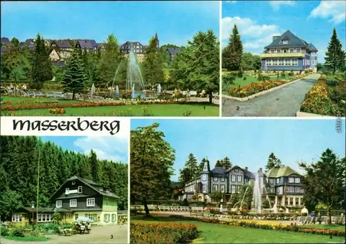 Ansichtskarte Masserberg Kurpark, Augenheilstätte, Massermühle, Kurhaus 1971