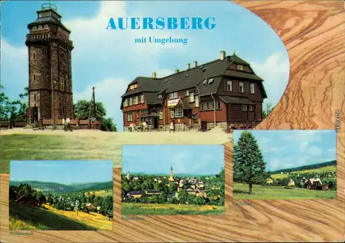 Auersberg (Erzgebirge) HOG Berghotel Auersberg mit Aussichtsturm 1965