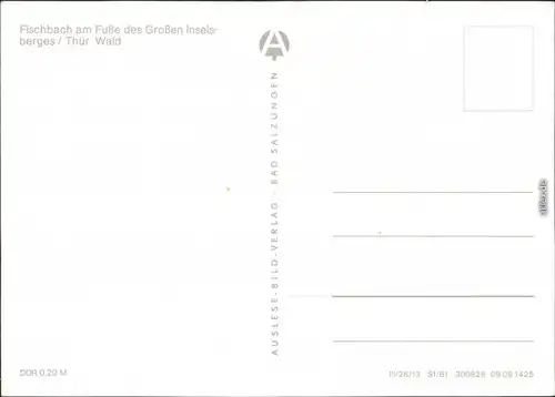 Fischbach (Inselberg)-Waltershausen Überblick, Panorama, Thüringer Baude 1981