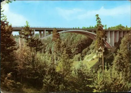 Ansichtskarte Hermsdorf (Thüringen) Brücke Teufelstal/Teufelstalbrücke 1976