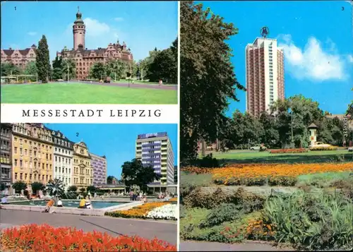Leipzig Neues Rathaus, Sachsenplatz, Wohnhochhaus Wintergartenstraße 1974