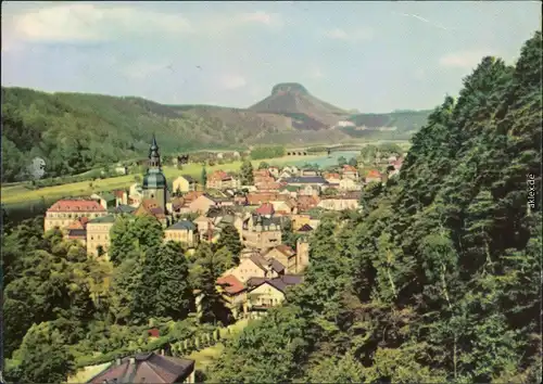 Ansichtskarte Bad Schandau Panorama-Ansicht, Lilienstein 1967