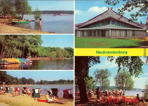 Neubrandenburg Kulturpark Bootshafen, Freibad, Stadthalle, HOG Badehaus g1979