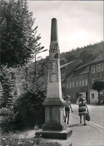 Ansichtskarte Bad Gottleuba-Bad Gottleuba-Berggießhübel Postsäule 1984