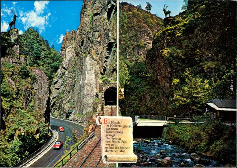 ÄLTERE POSTKARTE HIRSCHSPRUNG HÖLLENTAL Bei Hinterzarten Schwarzwald ...