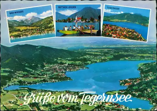 Tegernsee (Stadt) Luftbild Tegernsee, Bad Wiessee, Rottach-Egern 1975