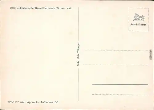Ansichtskarte Bad Herrenalb Panorama-Ansicht 1988