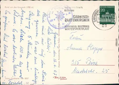 Garmisch-Partenkirchen Kreuzeck (Wettersteingebirge) - Gasthof 1967