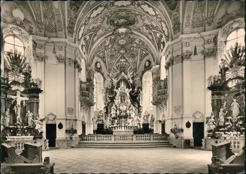 Gößweinstein Basilika Gößweinstein - Hochaltar mit Kreuz und Marienaltar 1959