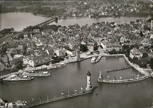 Ansichtskarte Lindau (Bodensee) Luftbild 1957